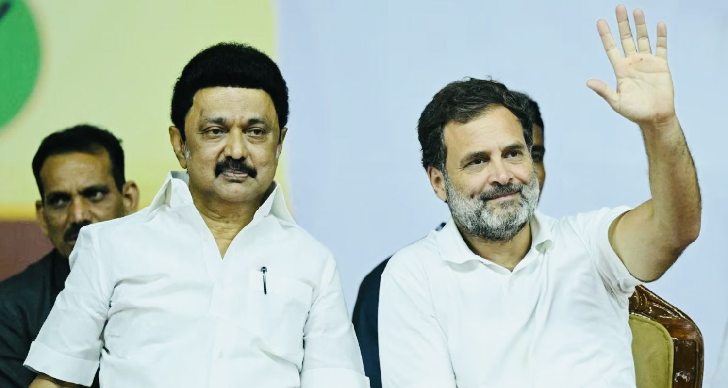 Image of Congress Rahul Gandhi with DMK Stalin
