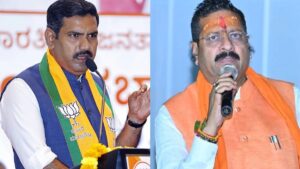 Image of BY Vijayendra with Yatnal
