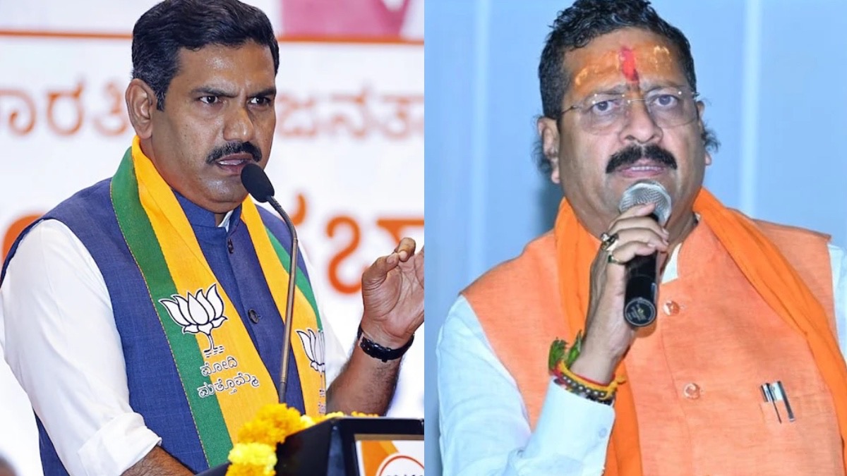 Image of BY Vijayendra with Yatnal