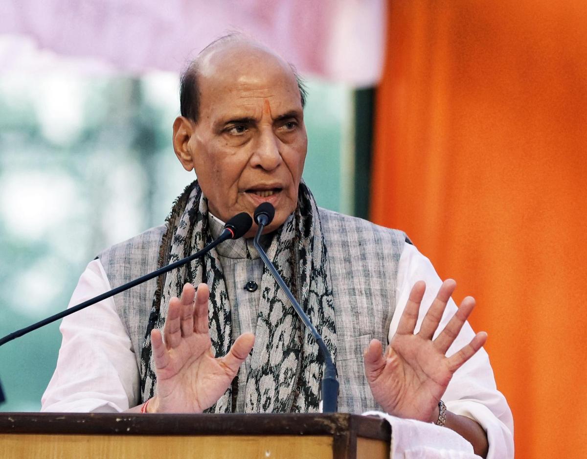 Image of Rajnath Singh about Pakistan