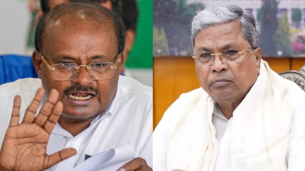 Image of Siddaramaiah with HD Kumaraswamy